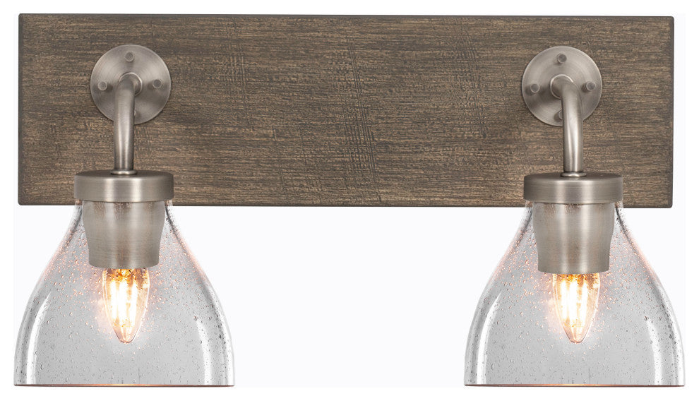 Oxbridge, Bath Bar, Graphite & Painted Distressed Metal, 6.25" Clear Bubble