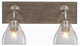 Oxbridge, Bath Bar, Graphite & Painted Distressed Metal, 6.25" Clear Bubble
