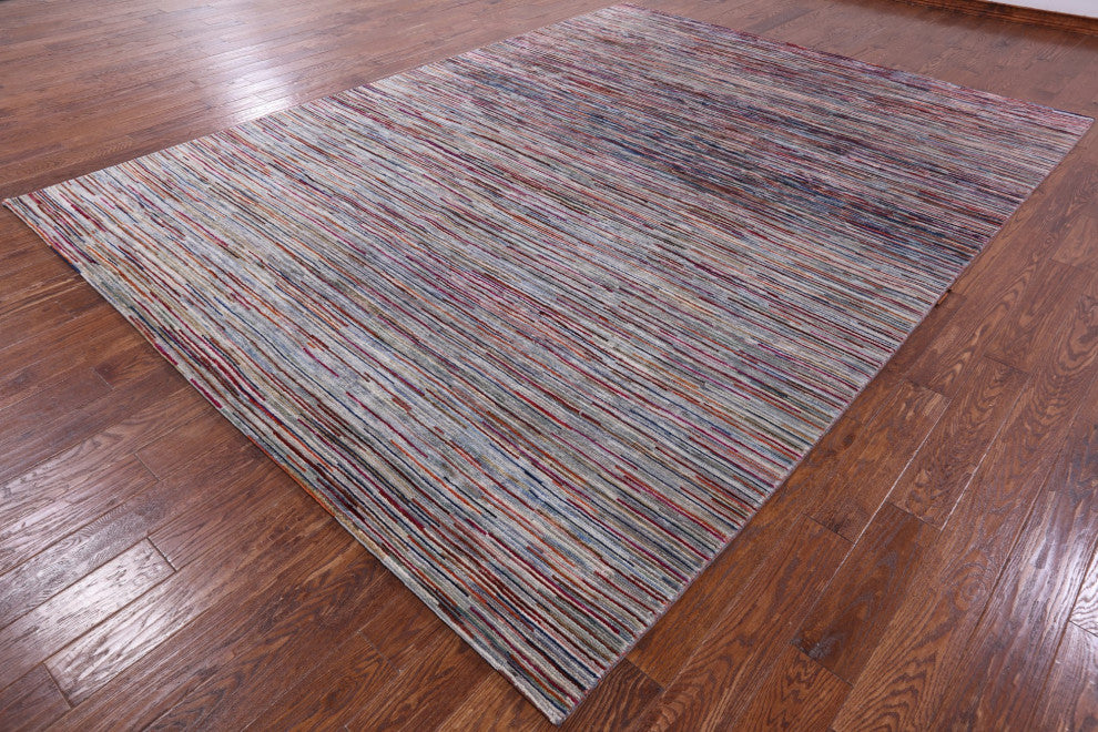 8' 10" X 11' 11" Persian Gabbeh Hand Knotted Wool Rug Q8605