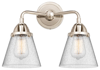 Small Cone Bath Vanity Light, Polished Nickel, Seedy, Seedy