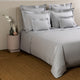Frette Doppio Ajour Double Hemstitch King Duvet Cover Set, Gray