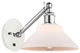 Innovations 317-1W-WPC-G131 1-Light Sconce, White and Polished Chrome