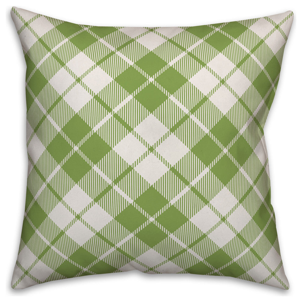 Christmas Plaid 16"x16" Throw Pillow Cover