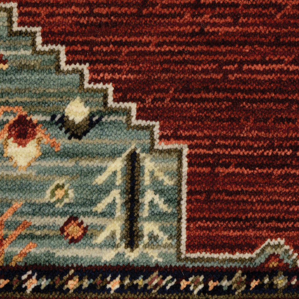 Oriental Weavers Lilihan Indoor Rug Red/ Blue 6'7" X 9'6"