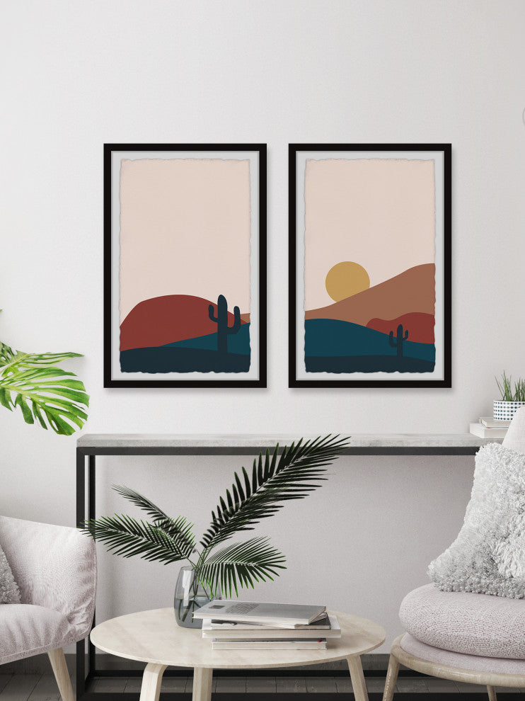 Moonrise in Catalina Diptych, 2-Piece Set, 16x24 Panels
