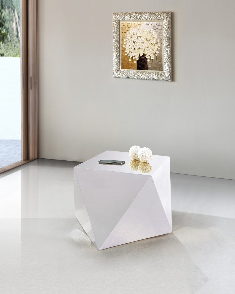 Gemma End Table, Silver