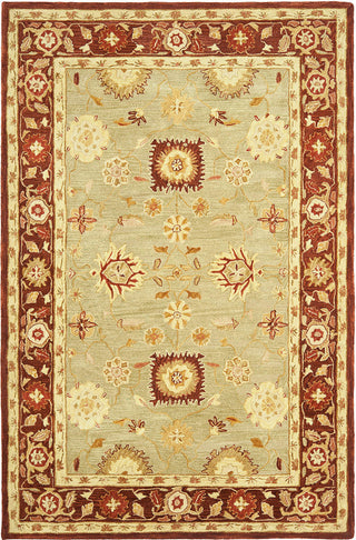 Safavieh Anatolia An556A Rug, Sage/Burgundy, 4'0"x6'0"