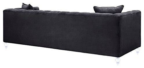 Bea Grey Velvet Sofa - Grey