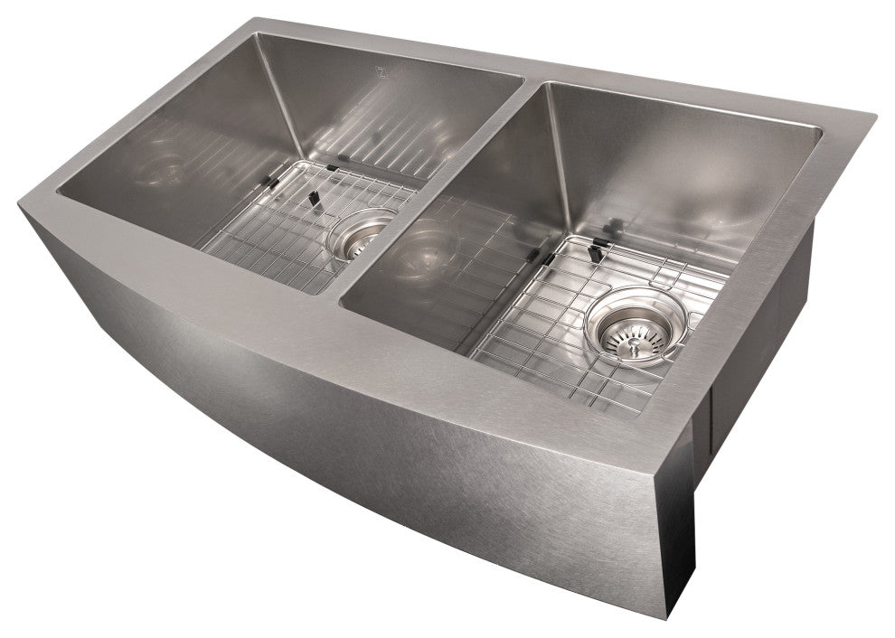36" Courchevel Double Bowl Fingerprint Resistant Stainless Steel Kitchen Sink