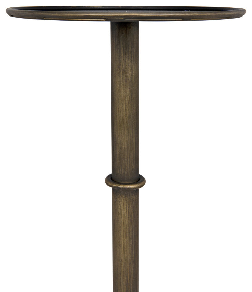 Tini Side Table, Metal With Aged Brass Finish