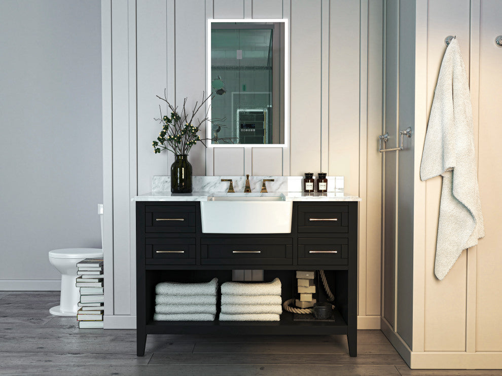 Hayley Bathroom Vanity Set, Black Onyx, 48"