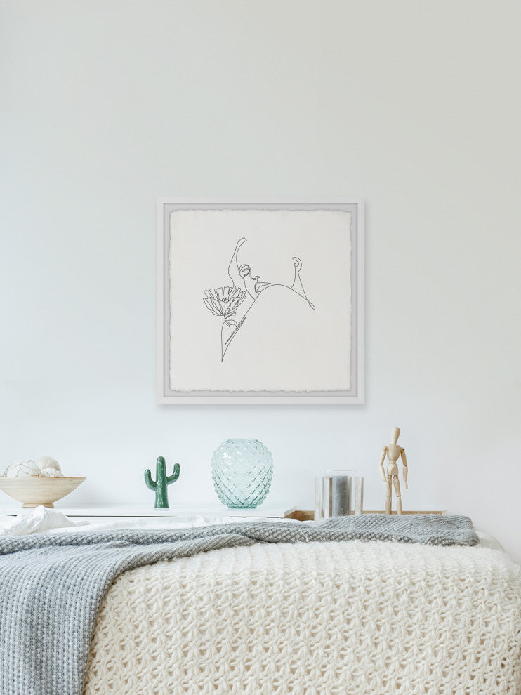 "Flower for You" Framed Painting Print, 32x32
