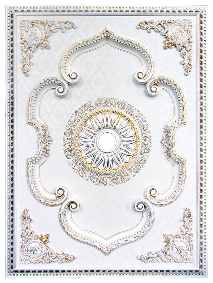 Artistry Lighting, Rectangle 63" x 47" White Ceiling Medallion (ART1216-F1-201)
