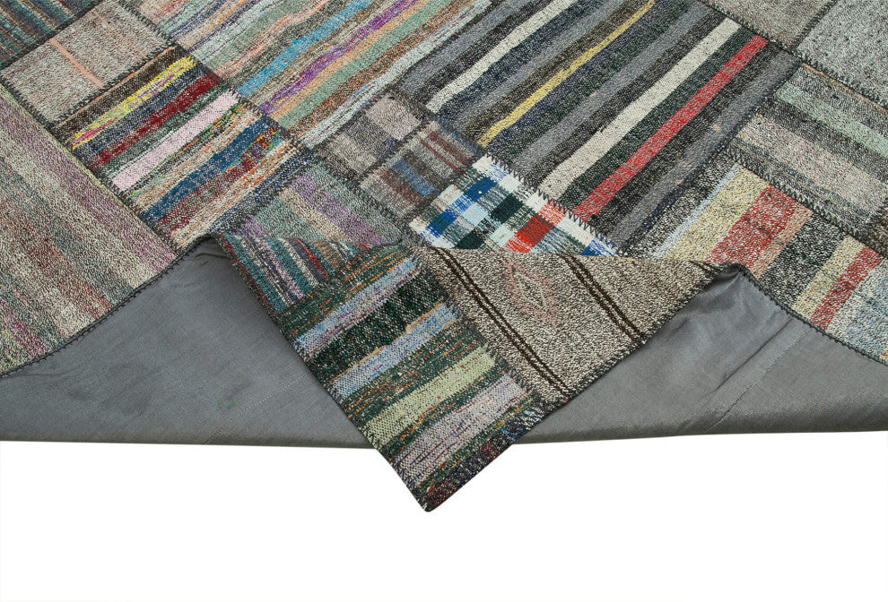 Rug N Carpet - Handmade Anatolian 10' 9'' x 13' 8'' Unique Patchwork Kilim Rug