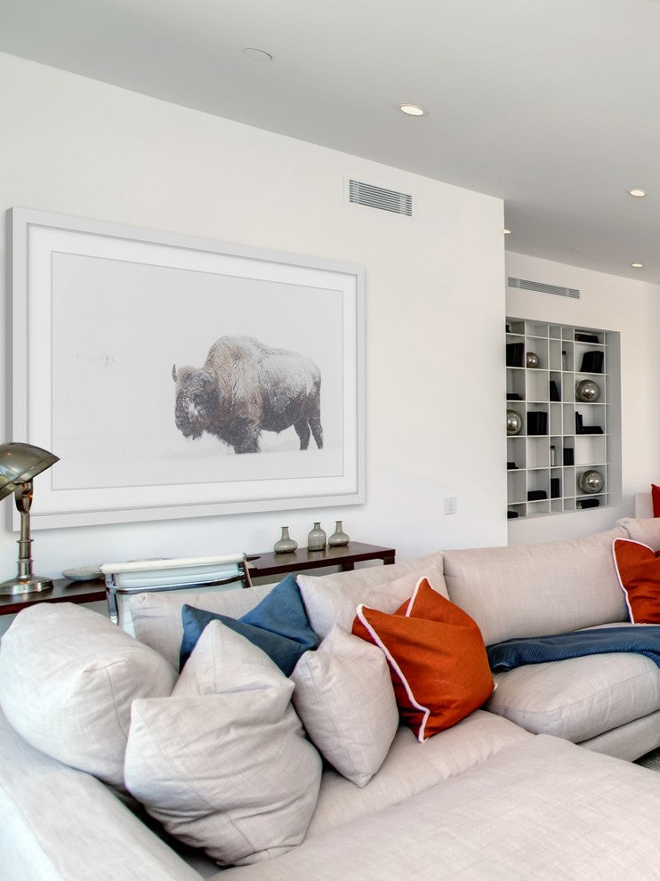 Marmont Hill, "Icy Fur" Framed Painting Print, 36x24