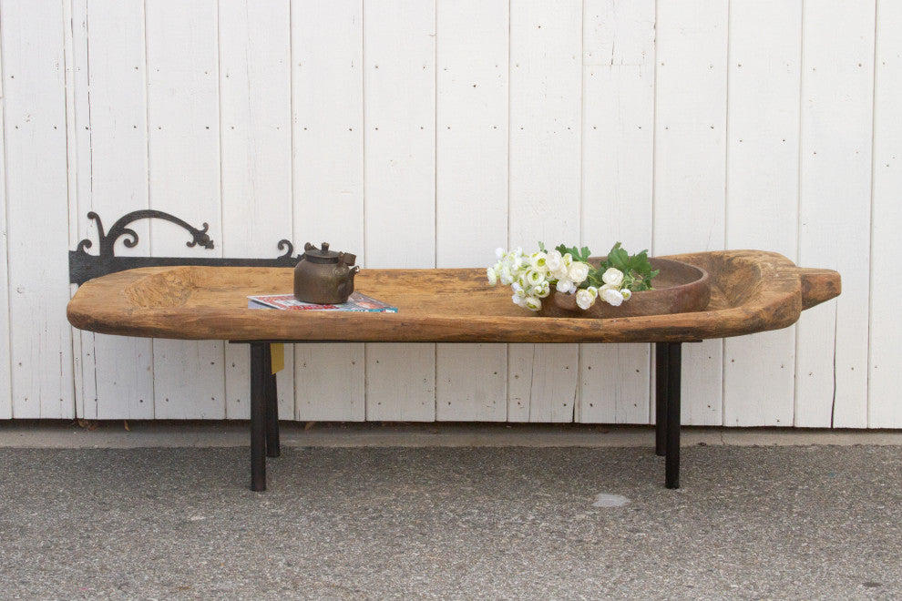 Antique Naga Wooden Trough Table
