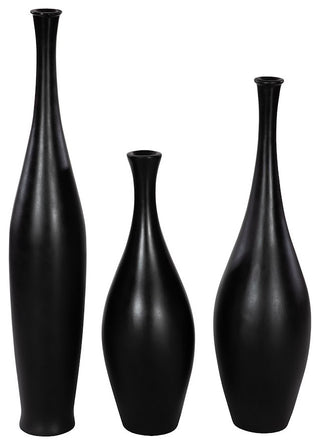 Trumpet Vase, Medium, Matte Black