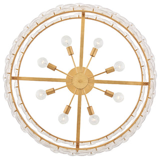 Fredrick Ramond Rene Chandelier, Distressed Brass, Large