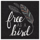 "Free as a Bird Black" Digital Paper Print by Laura Marshall, 20"x20"
