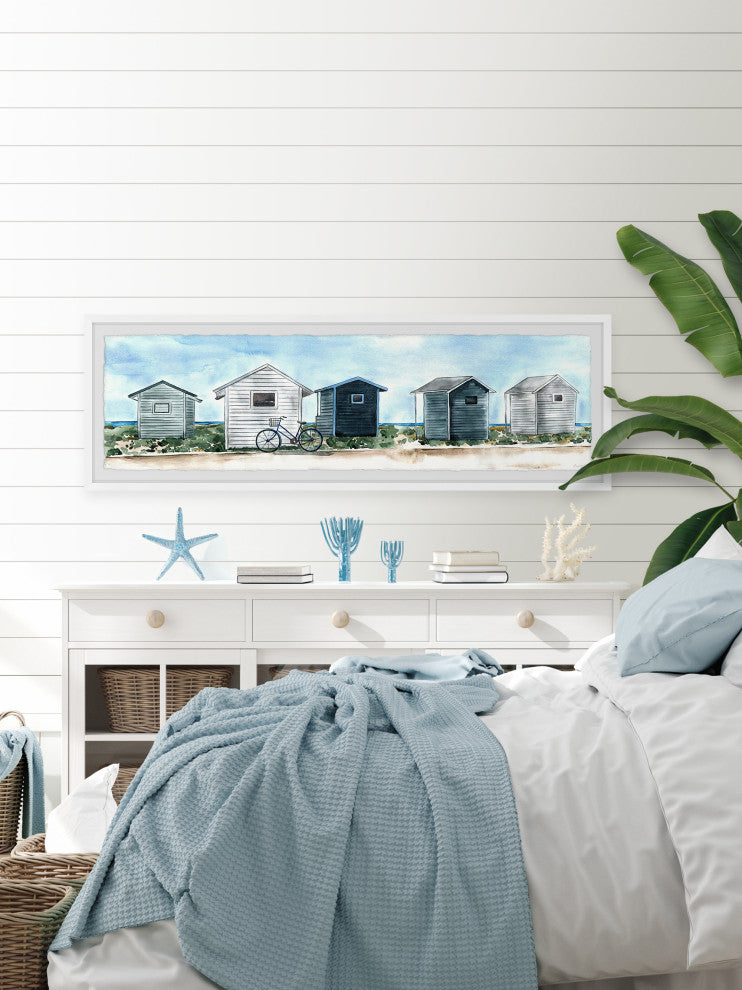 "Find Me by the Sea" Framed Painting Print, 45x15