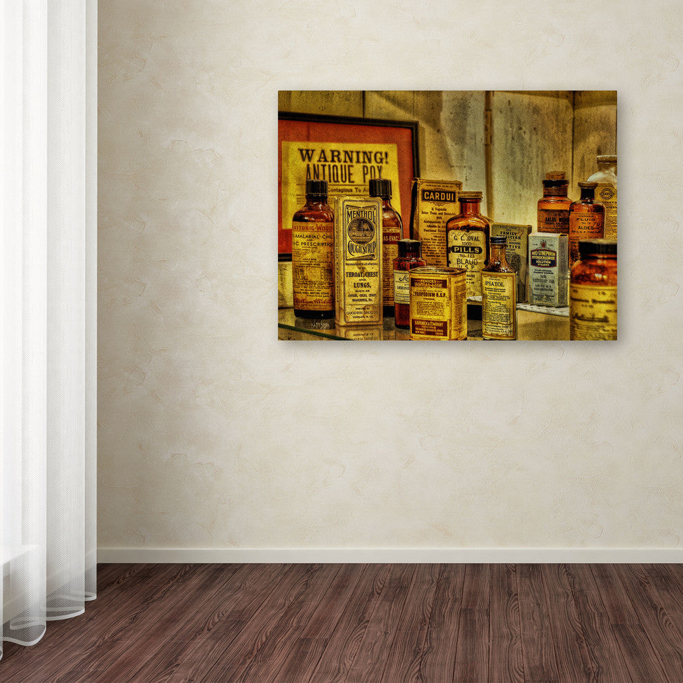 'Vintage Medicines' Canvas Art by Lois Bryan