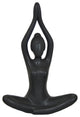 Plutus Brands Yoga Figurine, Black Porcelain