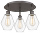 Cindyrella-3 Light 18" Flush Mount-Oil Rubbed Bronze, Clear Glass Shade
