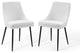 Viscount Upholstered Fabric Dining Chairs - Set of 2 EEI-3809-BLK-WHI