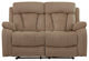 40" Modern Beige Fabric Loveseat