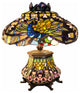 Tiffany-Style Peacock Lantern Table Lamp