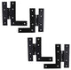 Pair Offset H-L Cabinet Hinge Wrought Iron 4" H Pack of 2 |