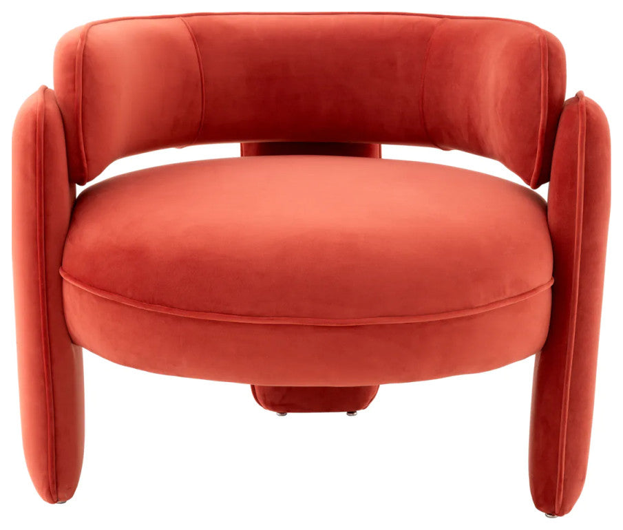 Savona Velvet Accent Chair | Eichholtz Chaplin, Orange