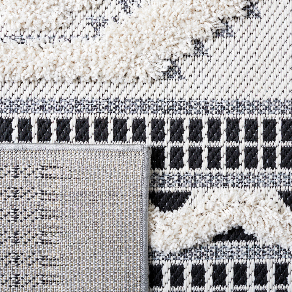 Safavieh Cottage Collection COT206B Rug, Ivory/Black, 5'3" X 7'7"