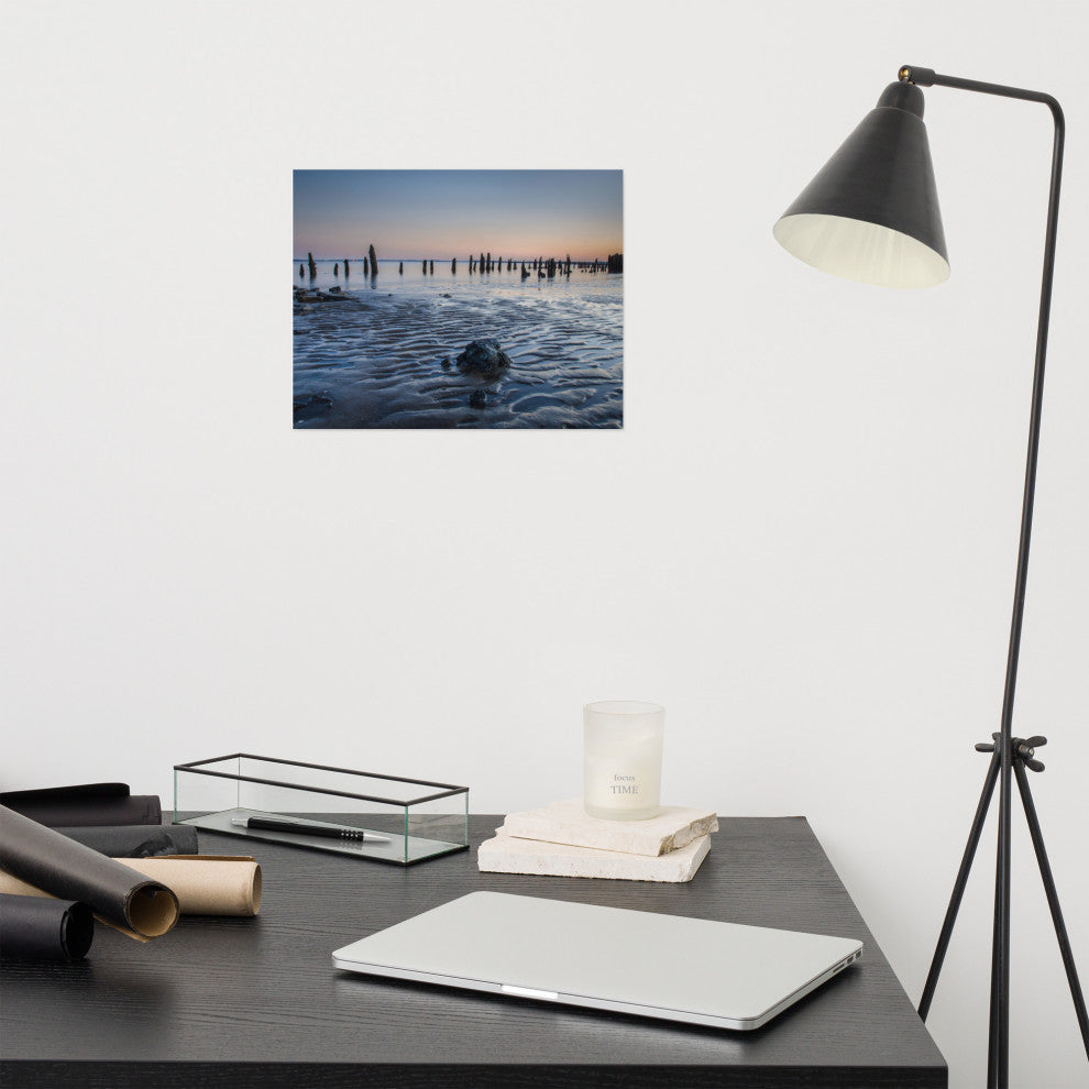Low Tide At Battery Landscape Photo, Beach Unframed Wall Art Print, 11" X 14"