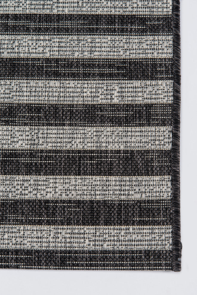 Novogratz Villa Cavallo Polypropylene Charcoal Indoor Outdoor Rug, 9'3"x12'6"