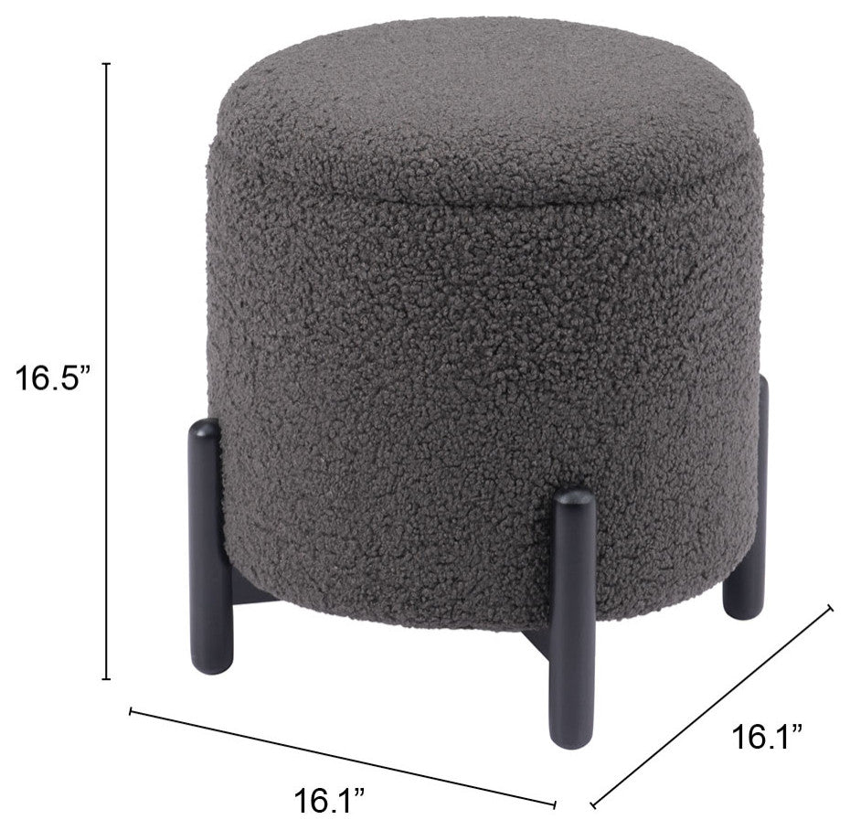 Calistoga Ottoman Dark Gray