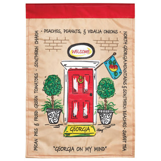 Flag Georgia Front Door 13x18