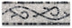 Stretch Bardiglio 4x12 Marble Mosaic Border Listello Tile Polished, 1 piece