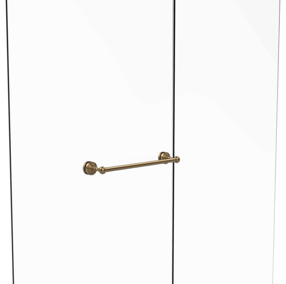 Waverly Place 18" Shower Door Towel Bar, Brushed Bronze