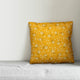 Whimsical Cherry Pattern, Yellow Outdoor Throw Pillow, 18"x18"