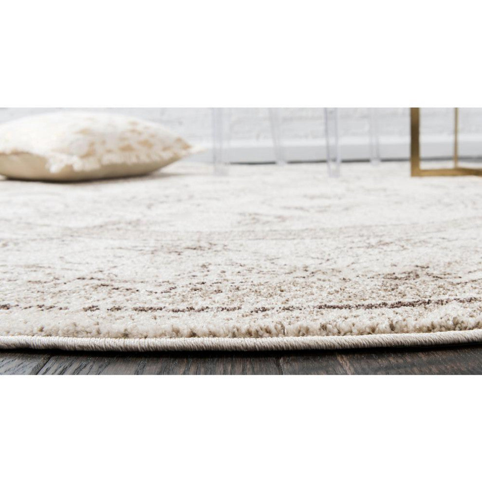 Rug Unique Loom La Jolla Ivory Round 6' 0 x 6' 0
