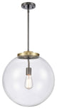 Beacon Pendant, Black Antique Brass, Clear, Clear
