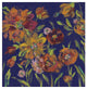 "July Garden Trio III Indigo" Digital Paper Print by Silvia Vassileva, 26"x26"