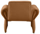 Fleurette Velvet Accent Chair, Saddle