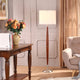 LED Floor Lamp, Executive Style Maple Eucalyptus Exotic Wood Shaded Light