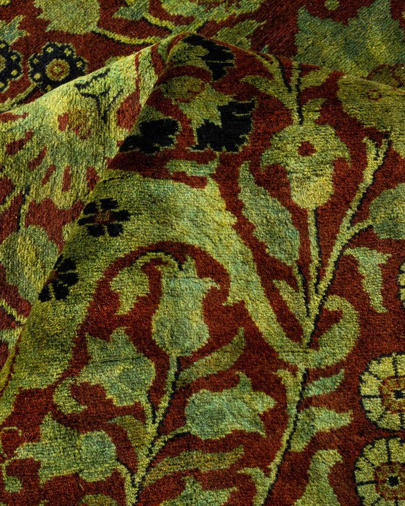Fine Vibrance, One-of-a-Kind Hand-Knotted Area Rug Blue, 9' 1 x 12' 3
