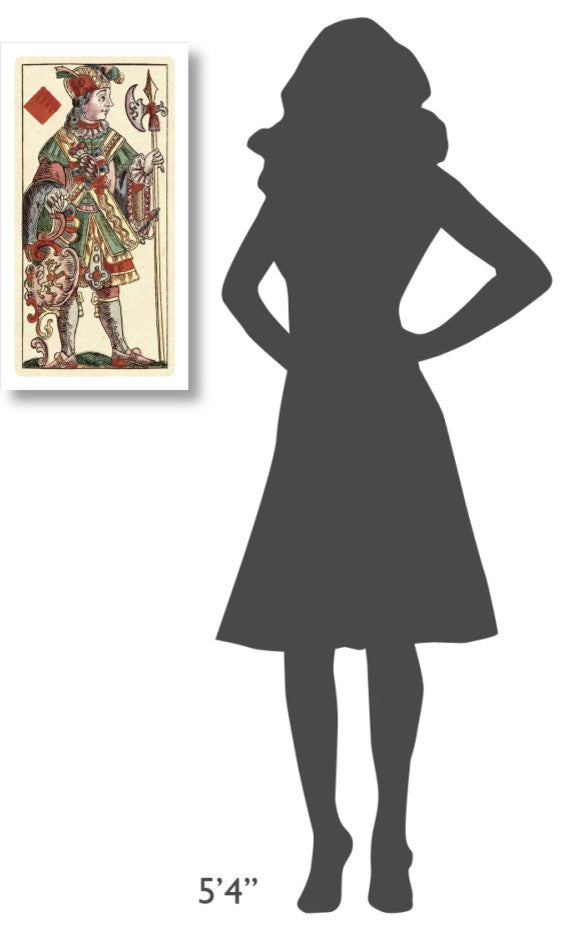 "Knave of Diamonds (Bauern Hochzeit Deck)" Paper Art, 14"x26"
