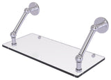 Prestige Skyline 18" Floating Glass Shelf, Satin Chrome