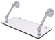 Prestige Skyline 18" Floating Glass Shelf, Satin Chrome