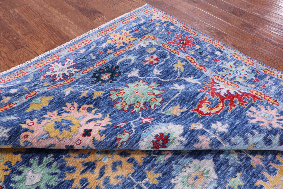 Hand-Knotted Turkish Oushak Wool Rug 8' 5" X 10' 0" - Q13291